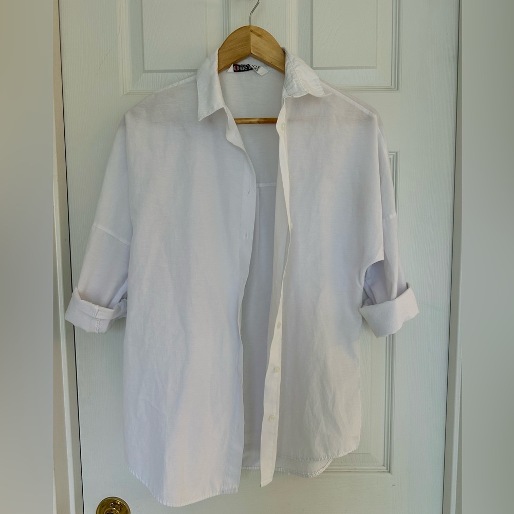 Oversized White Button-Down Shirt – EU 36 / US 4–6 (UK 8)